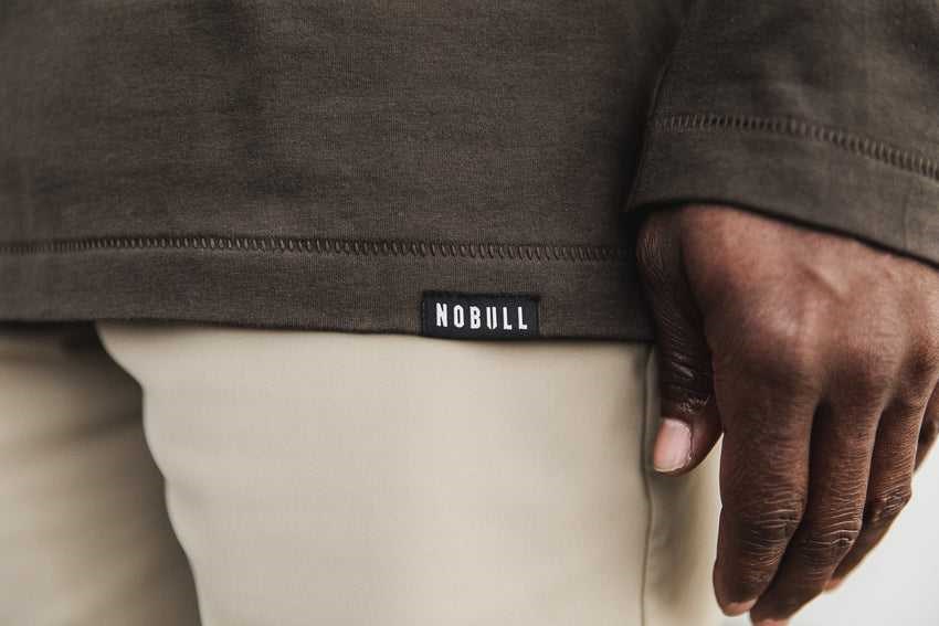 Nobull Heavyweight Long Sleeve Pocket Tee Tanks & Tees Espresso | 7591-DTNWX