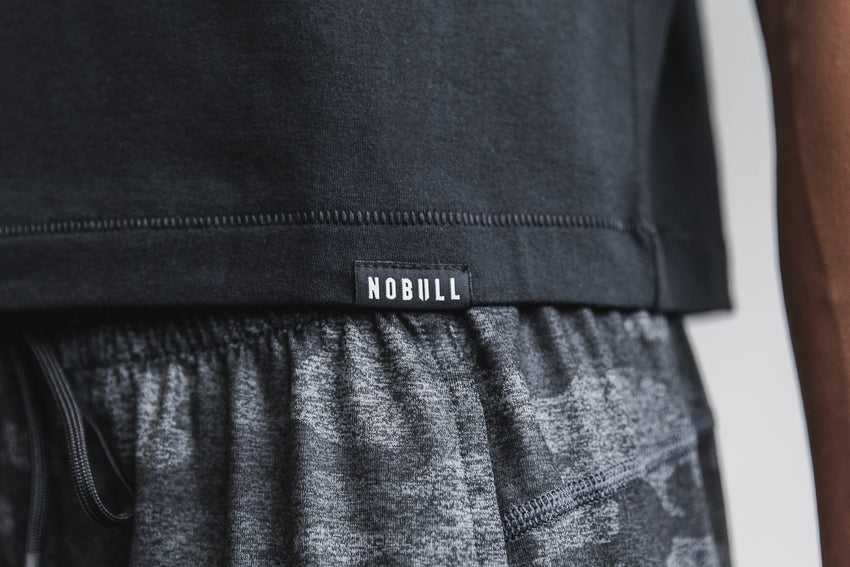 Nobull Heavyweight Sleeveless Crop Tee Tanks & Tees Black | 8490-YHRJE