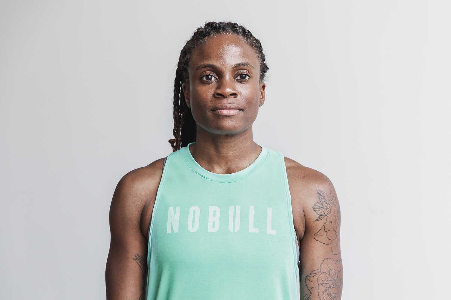 Nobull High-Neck Nobull Tank (Bright Colors) Tanks & Tees Aqua | 8769-SFAKZ