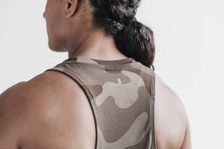 Nobull High-Neck Nobull Tank (Camo) Tanks & Tees Dark Fallen Rock Camo | 5239-TXKDV