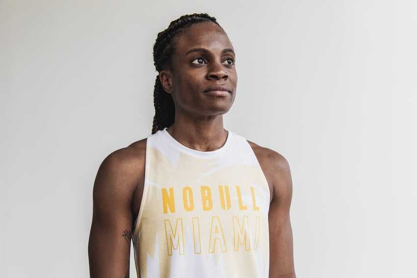 Nobull High-Neck Nobull Tank (Miami Palm) Tanks & Tees Yellow Palm | 4516-OAFPC