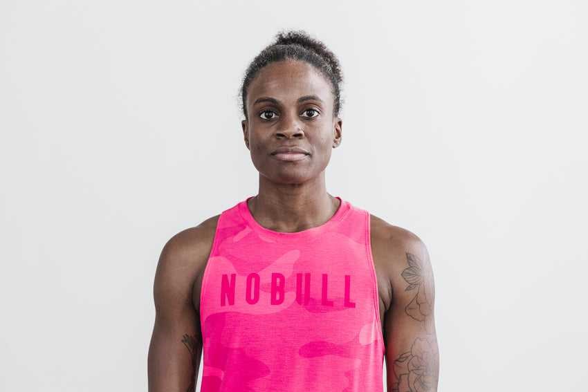 Nobull High-Neck Nobull Tank (Neon Camo) Tanks & Tees Neon Pink Camo | 7193-ORICM