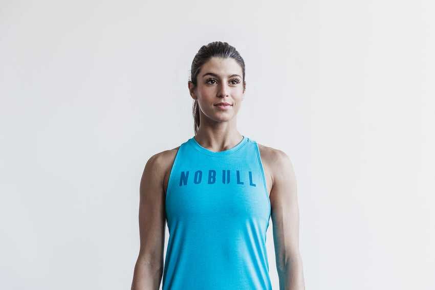 Nobull High-Neck Nobull Tank (Neon) Tanks & Tees Neon Blue | 6275-CEWPU