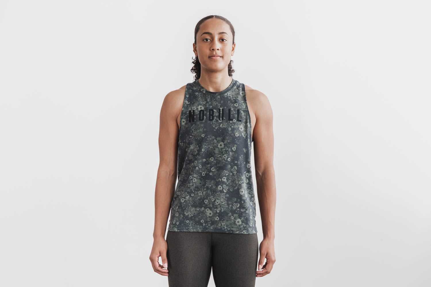 Nobull High-Neck Nobull Tank (Superblossom Floral) Tanks & Tees Army Green Superblossom Floral | 5193-ZYUXT