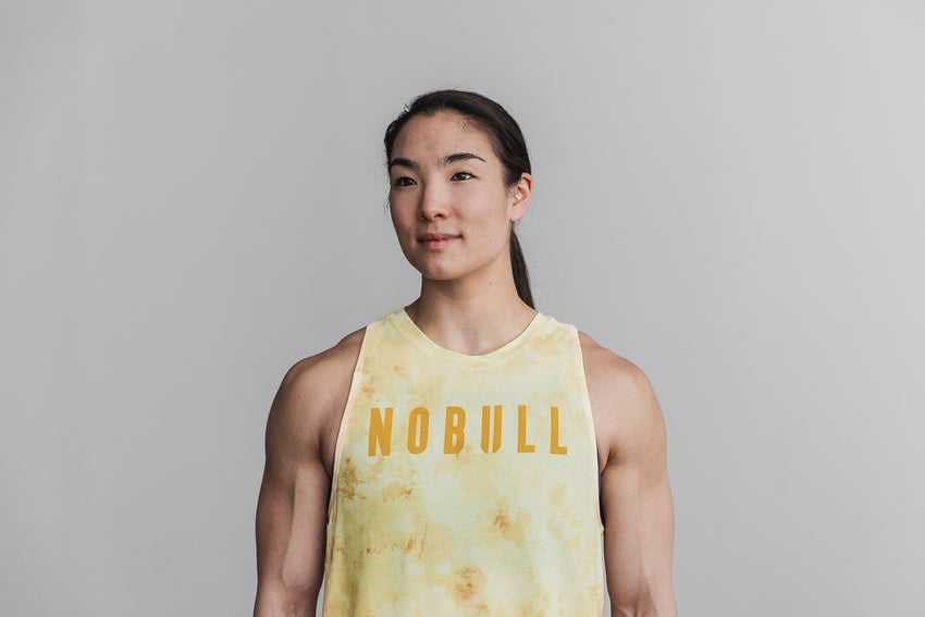 Nobull High-Neck Nobull Tank (Tie-Dye) Tanks & Tees Vanilla / Vintage Yellow Tie-Dye | 1485-DSOUX