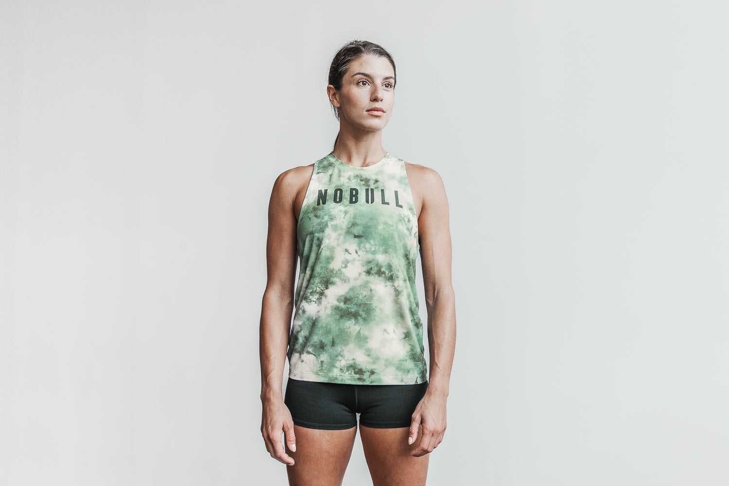 Nobull High-Neck Nobull Tank (Tie-Dye) Tanks & Tees Vanilla / Army Green Tie-Dye | 1652-DTPRC