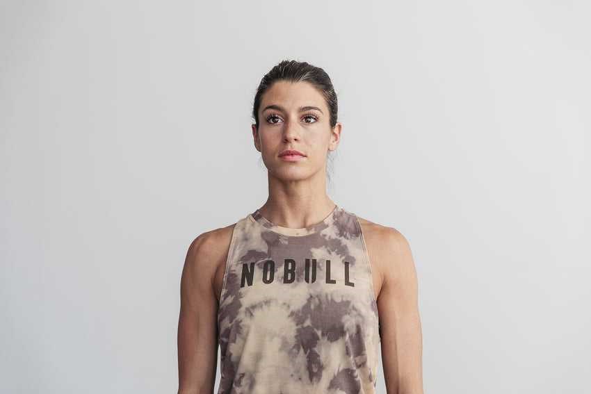 Nobull High-Neck Nobull Tank (Tie-Dye) Tanks & Tees Tan / Cafe Tie-Dye | 1869-XNJZY