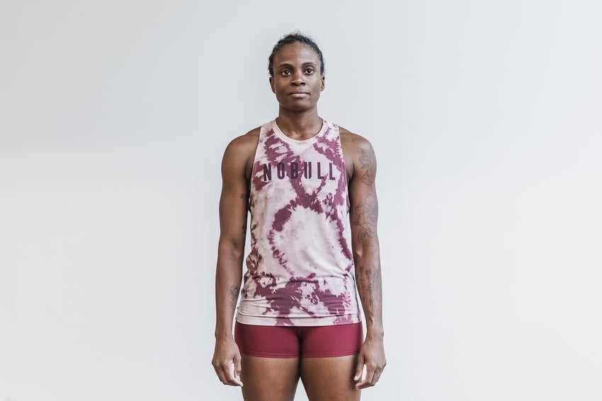 Nobull High-Neck Nobull Tank (Tie-Dye) Tanks & Tees Dusty Rose / Cabernet Tie-Dye | 6938-YEKFI