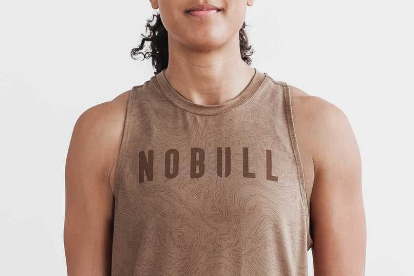 Nobull High-Neck Nobull Tank (Windswept Floral) Tanks & Tees Toffee Windswept Floral | 5230-FROQE