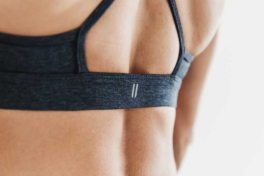 Nobull High-Neck Sports Bra (Matte) Sports Bras Midnight Heather Matte | 0637-USKMR