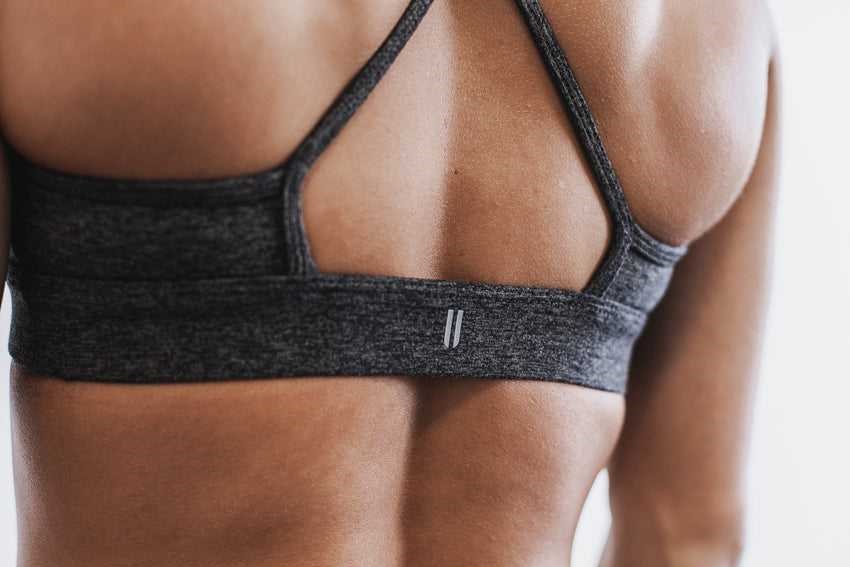 Nobull High-Neck Sports Bra (Matte) Sports Bras Charcoal Heather Matte | 5194-WZYVH