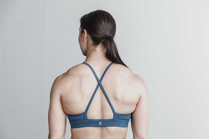 Nobull High-Neck Sports Bra (Matte) Sports Bras Coastal Blue Matte | 8627-VACYD