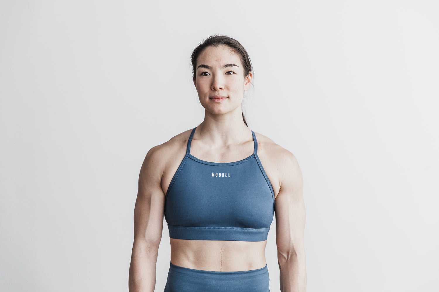 Nobull High-Neck Sports Bra (Matte) Sports Bras Coastal Blue Matte | 8627-VACYD