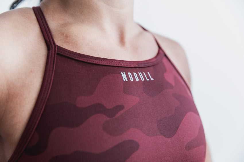 Nobull High-Neck Sports Bra (Matte) Sports Bras Redwood Camo | 9015-YGJLO