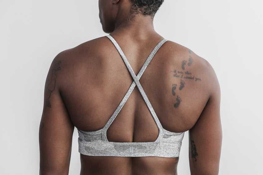 Nobull High-Neck Sports Bra (Plush Heather) Sports Bras White Camo | 3147-CVTFR