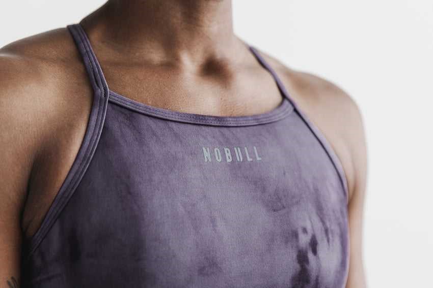 Nobull High-Neck Sports Bra (Tie-Dye) Sports Bras Nightshade / Plum Tie-Dye | 5062-JDTSV