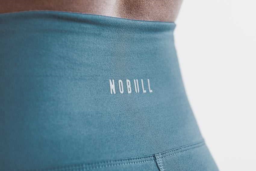 Nobull High-Rise 7/8 Tight (Matte) Bottoms Deep Teal Matte | 0538-PJBOW