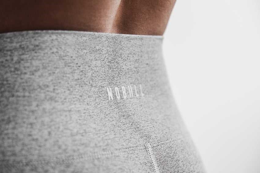 Nobull High-Rise 7/8 Tight (Plush Heather) Bottoms Grey Heather | 2061-ZEAKI