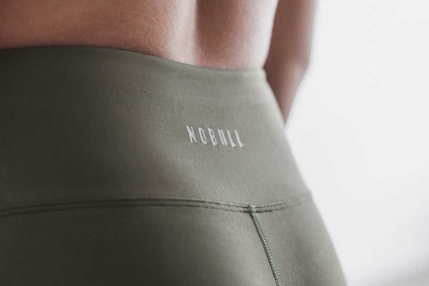 Nobull High-Rise Crop Bottoms Army Green | 6329-KJIOV