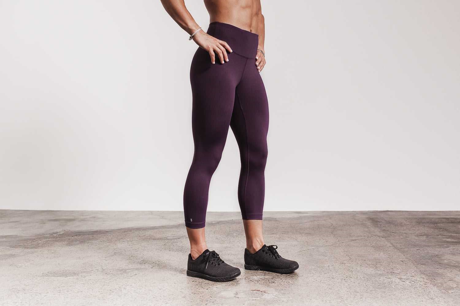 Nobull High-Rise Crop Bottoms Plum | 1594-GMXLA