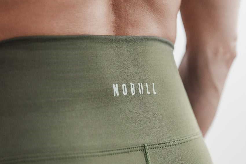 Nobull High-Rise Crop (Matte) Bottoms Army Green Matte | 3769-CXFTR