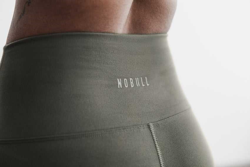 Nobull High-Rise Crop (Matte) Bottoms Dark Fallen Rock Matte | 4302-FBKLI