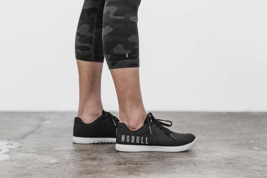 Nobull High-Rise Crop (Plush Heather) Bottoms Carbon Camo | 7183-DBXOR