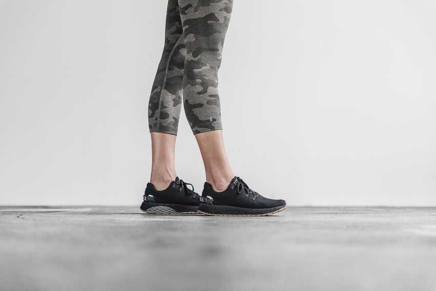 Nobull High-Rise Crop (Plush Heather) Bottoms Dark Fallen Rock Camo | 7253-PTYDZ