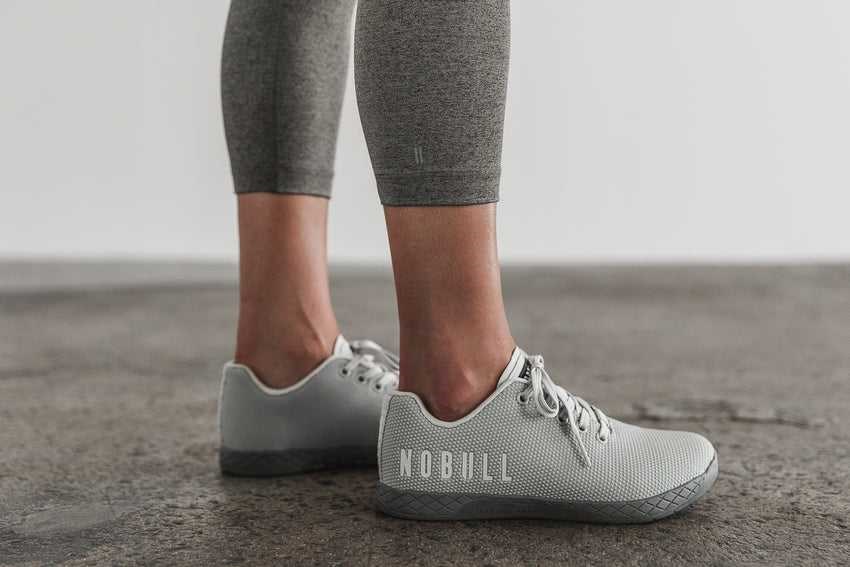 Nobull High-Rise Crop (Plush Heather) Bottoms Grey Heather | 8972-GVSJX