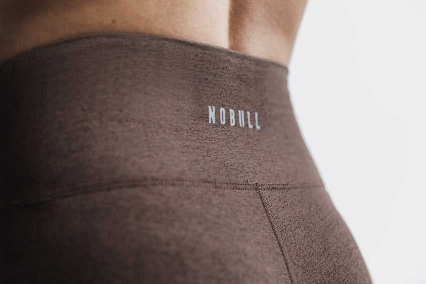 Nobull High-Rise Crop (Plush Heather) Bottoms Brown Heather | 9271-OKQCG