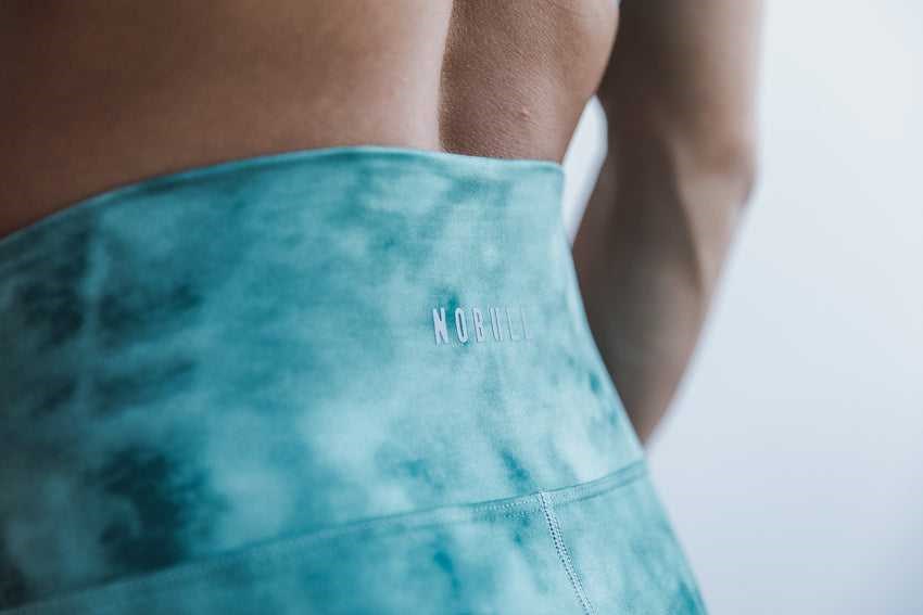 Nobull High-Rise Crop (Tie-Dye) Bottoms Oil Blue / Pine Tie-Dye | 2145-GPOJA