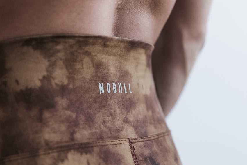 Nobull High-Rise Crop (Tie-Dye) Bottoms Toffee / Brown Tie-Dye | 3150-FHMKB