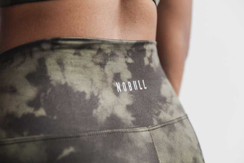 Nobull High-Rise Crop (Tie-Dye) Bottoms Army / Graphite Tie-Dye | 3829-IMCRB