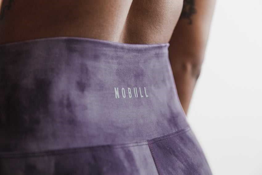 Nobull High-Rise Crop (Tie-Dye) Bottoms Nightshade / Plum Tie-Dye | 7215-KYBPX