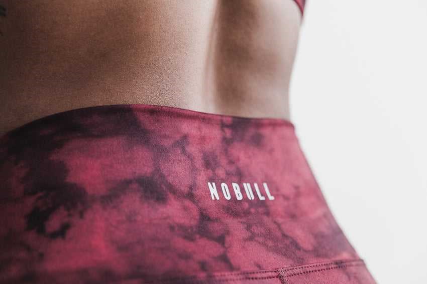 Nobull High-Rise Short 6 inches (Tie-Dye) Bottoms Lava / Black Tie-Dye | 1752-YKHZO