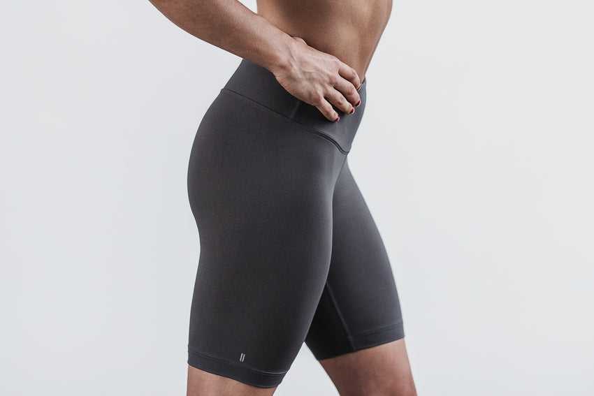 Nobull High-Rise Short 8 inches Bottoms Dark Shadow | 8057-OURDT