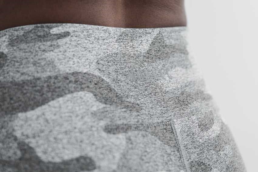 Nobull High-Rise Short 8 inches (Plush Heather) Bottoms White Camo | 6709-JGVXW