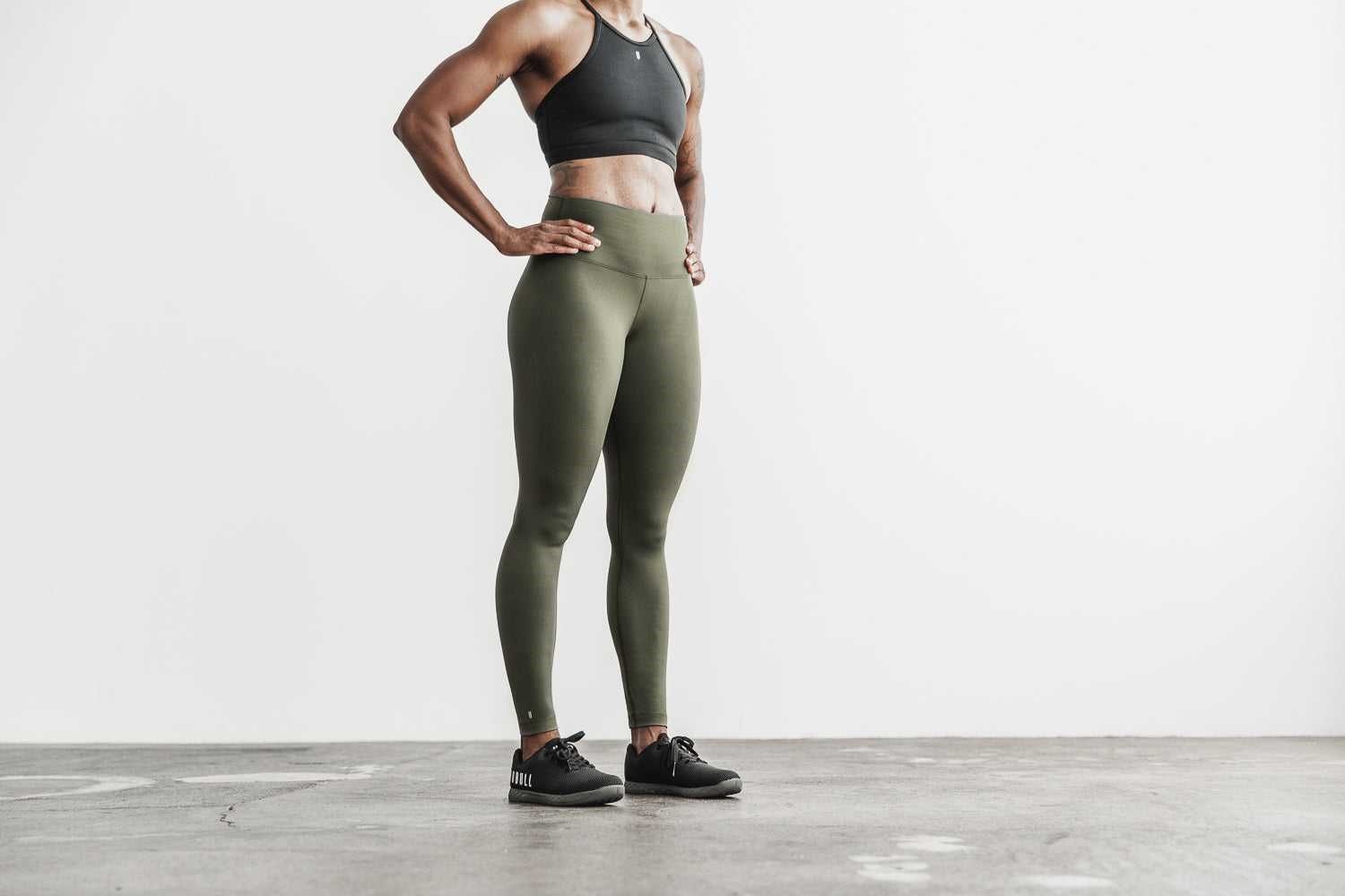 Nobull High-Rise Tight (Matte) Bottoms Army Green Matte | 5143-MBWRQ