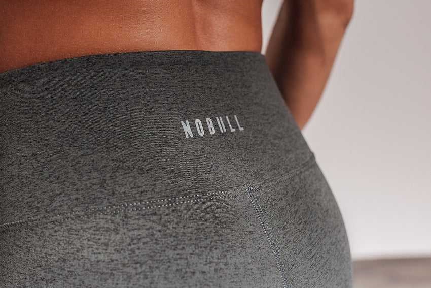 Nobull High-Rise Tight (Plush Heather) Bottoms Charcoal Heather | 0219-VMPCO