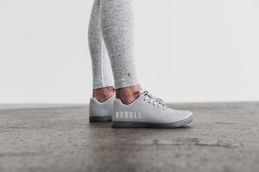 Nobull High-Rise Tight (Plush Heather) Bottoms White Heather | 2091-XUPIS