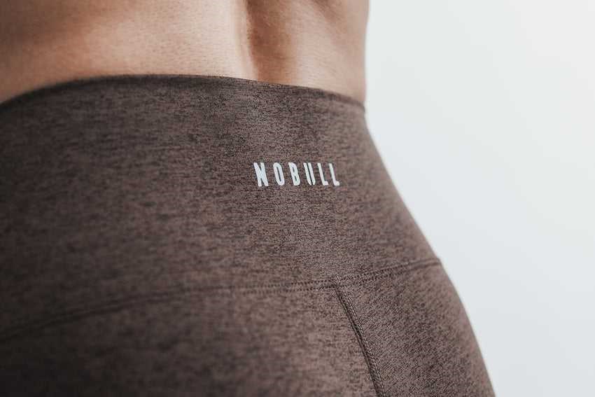 Nobull High-Rise Tight (Plush Heather) Bottoms Brown Heather | 6194-QSAEZ