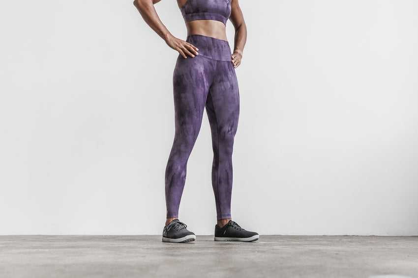 Nobull High-Rise Tight (Tie-Dye) Bottoms Nightshade / Plum Tie-Dye | 4127-KOJLY