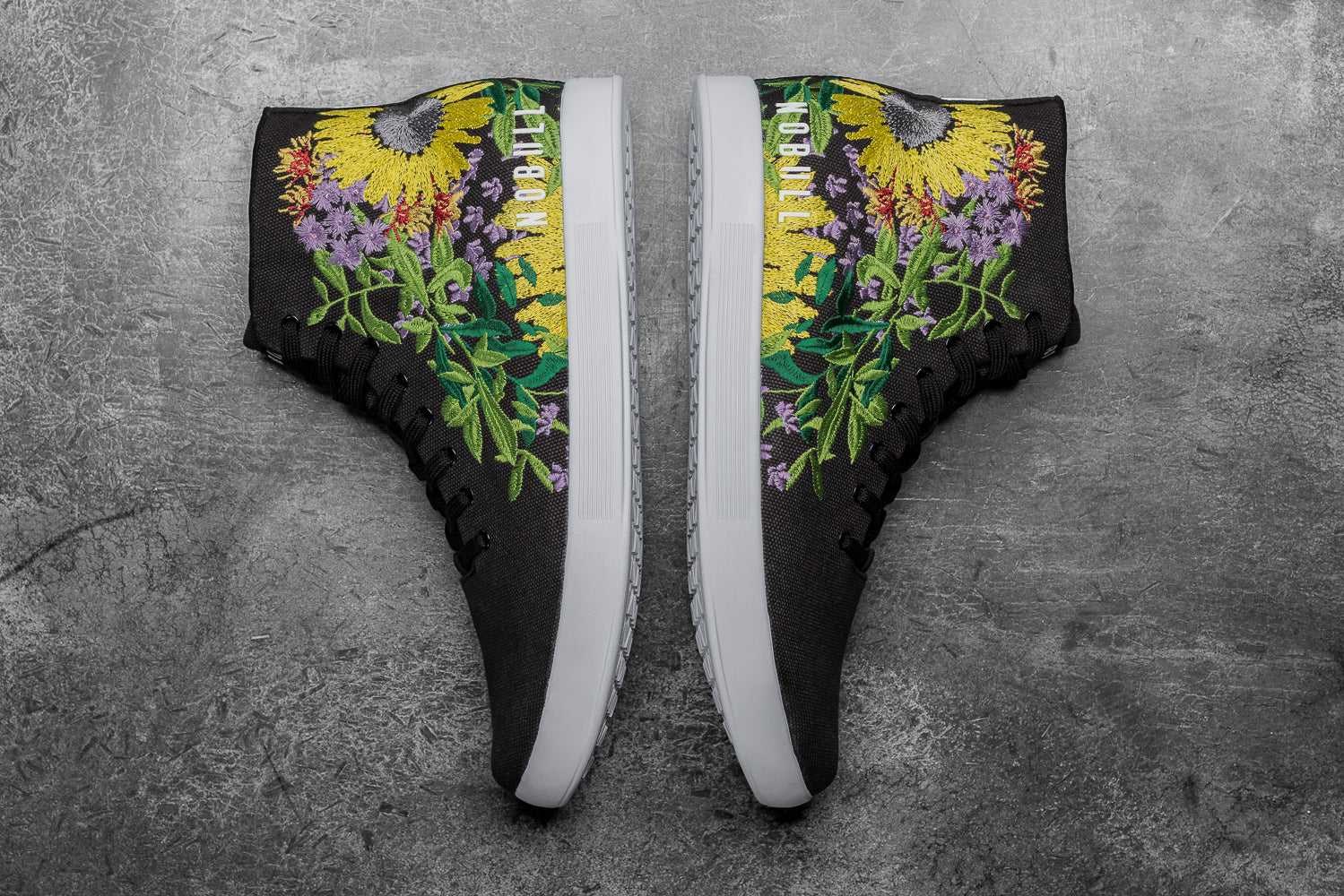 Nobull High-Top Canvas Trainer Canvas Black Superblossom | 2760-ADFVP