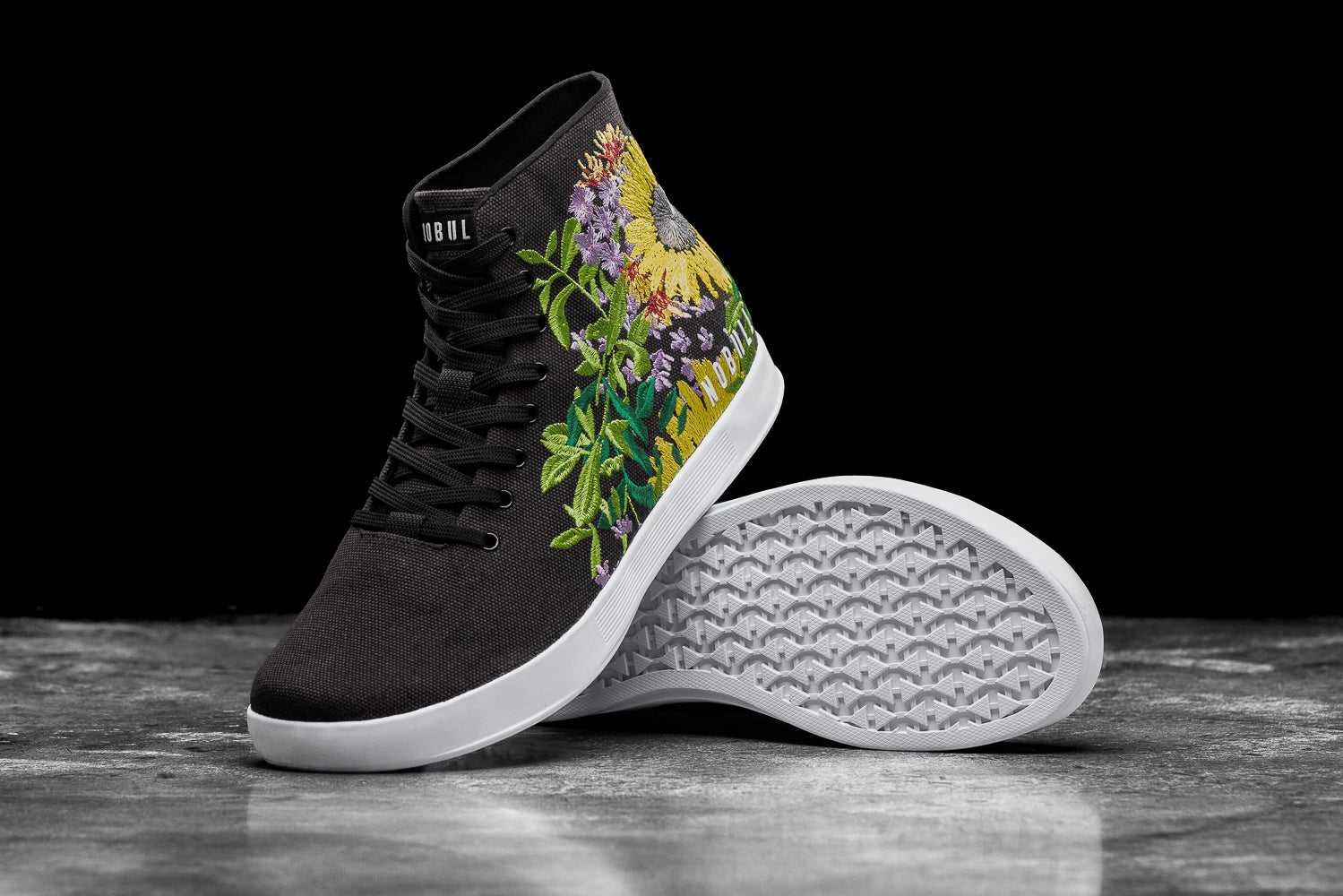 Nobull High-Top Canvas Trainer Canvas Black Superblossom | 2760-ADFVP