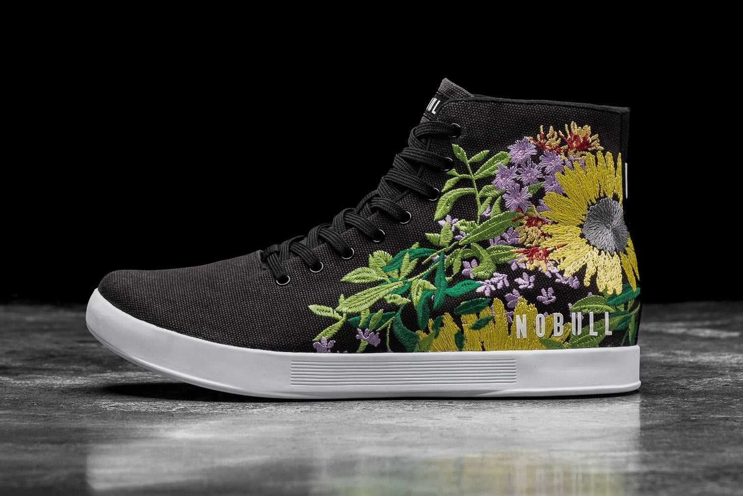 Nobull High-Top Canvas Trainer Canvas Black Superblossom | 2760-ADFVP