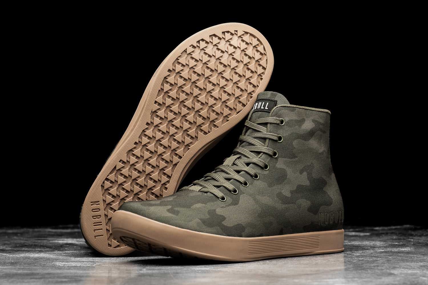 Nobull High-Top Canvas Trainer Canvas Dark Forest Camo | 1732-MPXAU