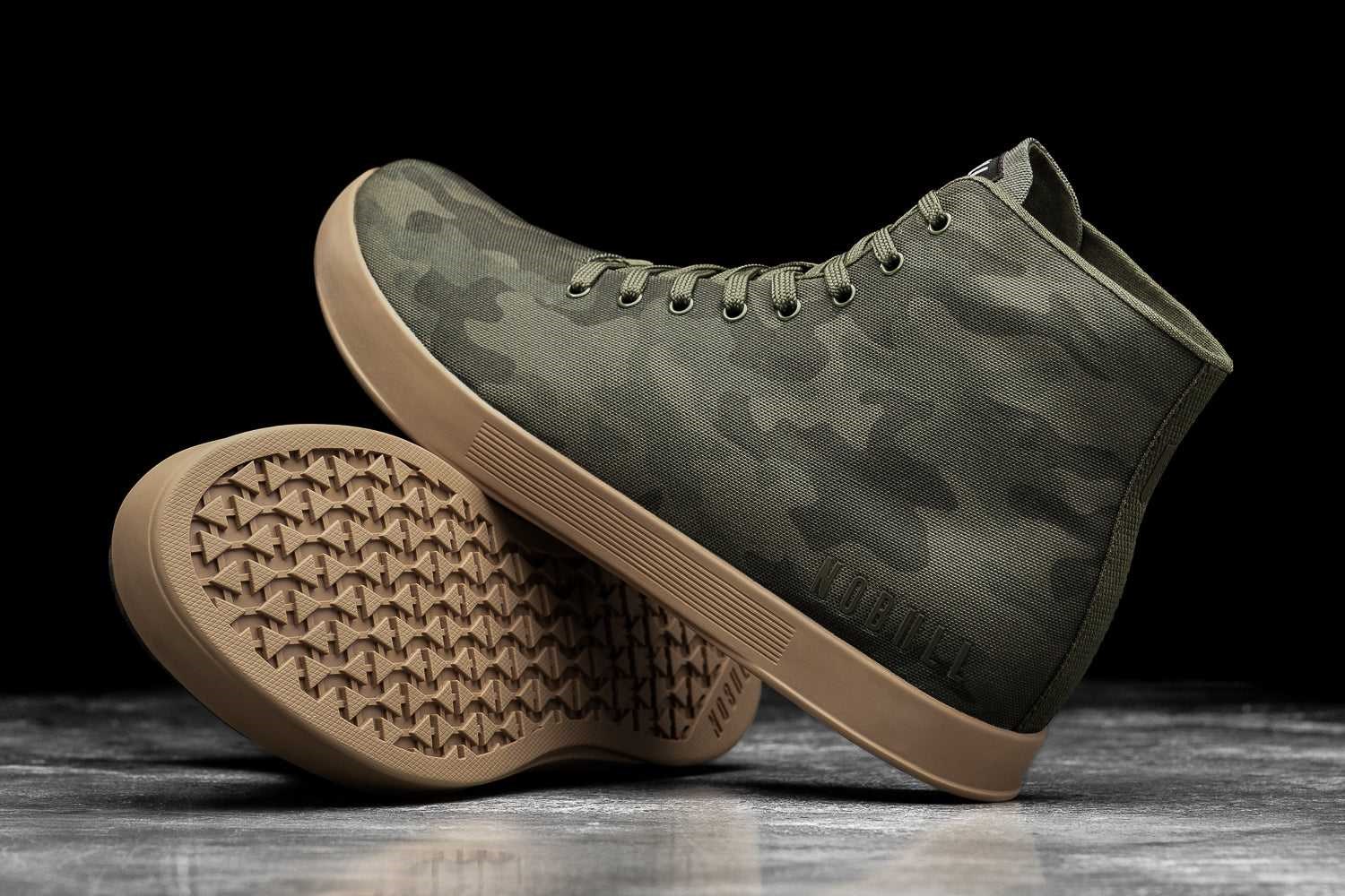 Nobull High-Top Canvas Trainer Canvas Dark Forest Camo | 1732-MPXAU