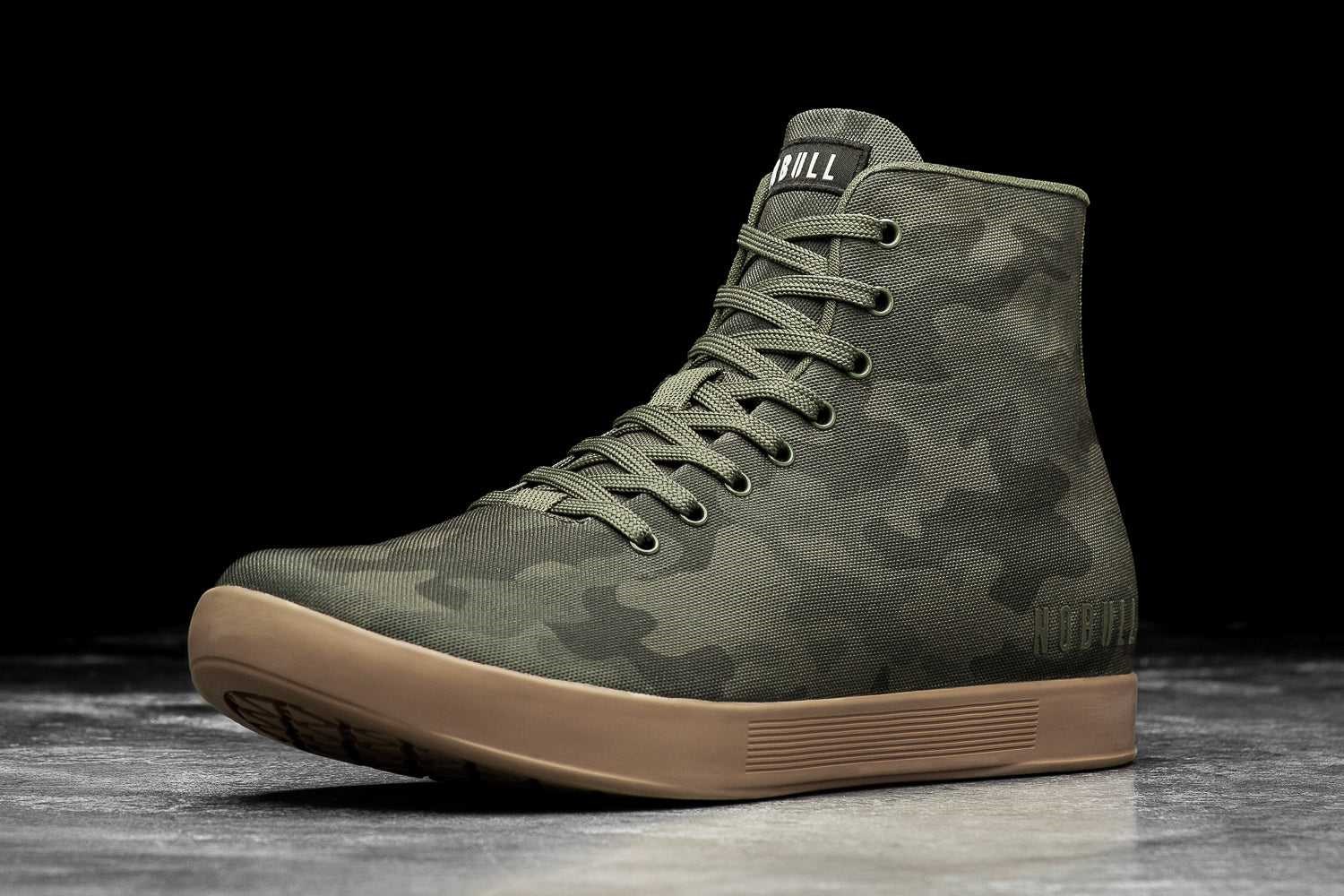 Nobull High-Top Canvas Trainer Canvas Dark Forest Camo | 1732-MPXAU