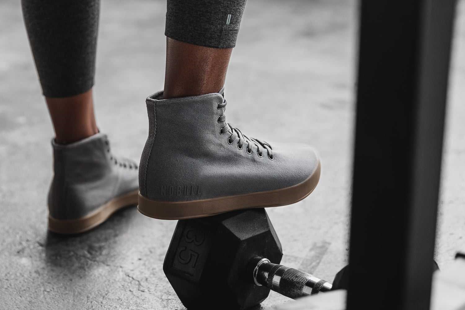 Nobull High-Top Canvas Trainer Canvas Dark Grey Gum | 5738-UQOZJ