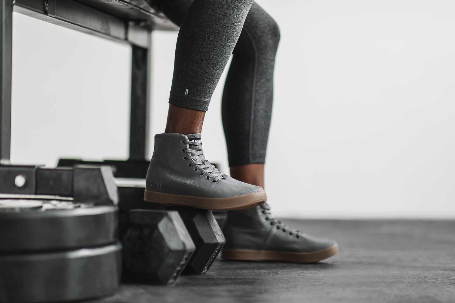 Nobull High-Top Canvas Trainer Canvas Dark Grey Gum | 5738-UQOZJ